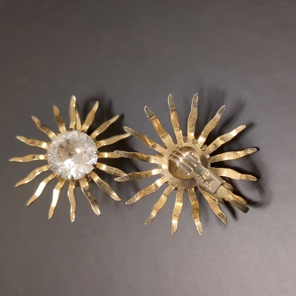 RARE COVENTRY SUNBURST EARRINGS - Picture 4 of 4
